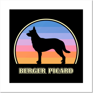 Berger Picard Vintage Sunset Dog Posters and Art